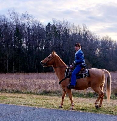 Second day of Christmas - great time to take your horse out for a ride.