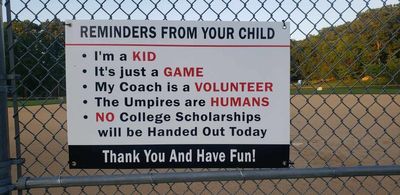 This should be posted on all playground and youth fields.