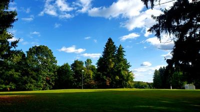 The first fall colors appearing.