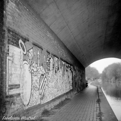 Street art, Chatterley Arm Bridge, Trent & Mersey Canal