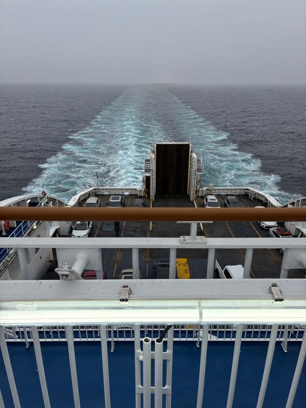 ferry leaving Newfoundland