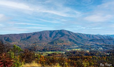 Cove Mountain and Wears Valley in Autumn 