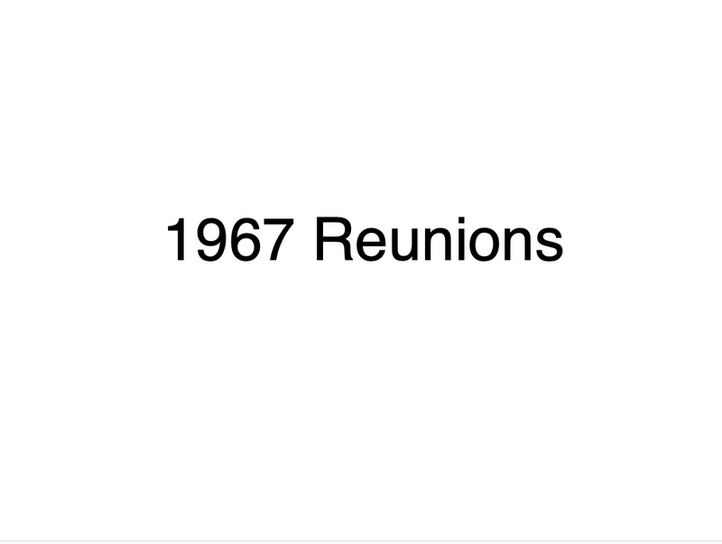 1967 Reunions