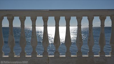 Looking south through the railing