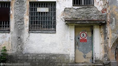 Soviet prison wall / entry forbidden