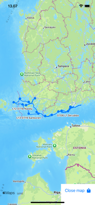 iOS: Map with tracks only