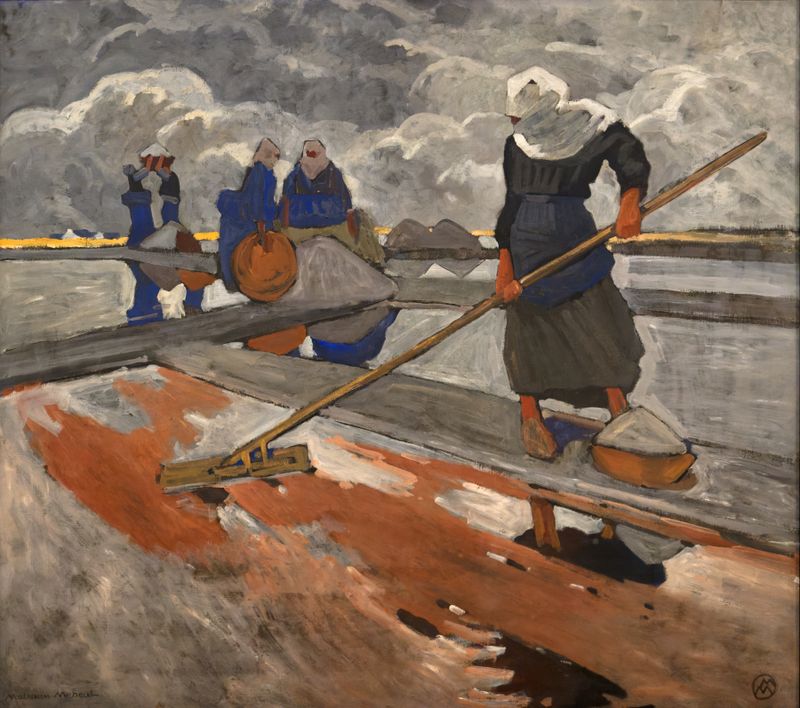 DSC05681 Mathurin Méheut - Ramasseuses de sel à Guérande - huile sur papier marouflé sur toile - 1928_DxO-1800.jpg