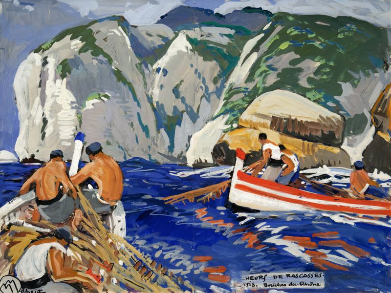 DSC05724 Mathurin Méheut - Pécheurs de Rascasse Cassis Bouches du Rhone - 1935 - Gouache et encre noire_DxO-1800.jpg