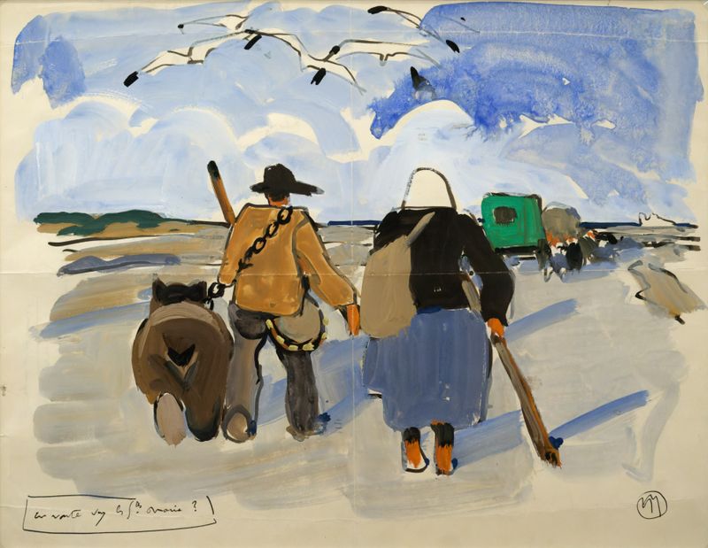 DSC05734 Mathurin Méheut - En route vers les Stes Maries - gouache sur papier - 1932_DxO-1800.jpg
