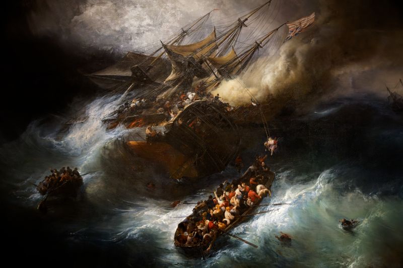 Musée de la Marine - ParisIncendie du KentThéodore Gudin - 1827