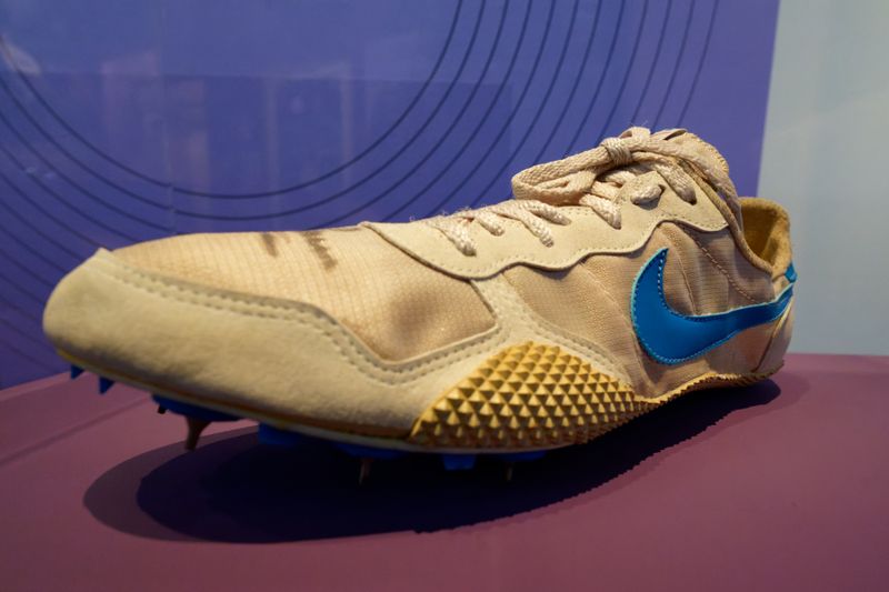 Chaussure de Carl Lewisau 100m des JO de Los Angeles