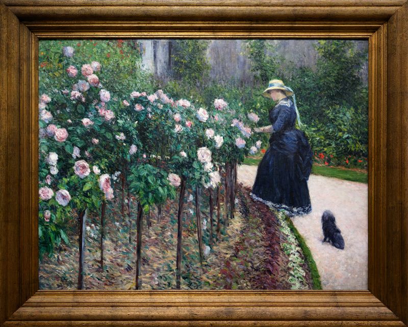 CaillebotteLes roses, Jardin du Petit Genevilliers1886mieux en 'format original'