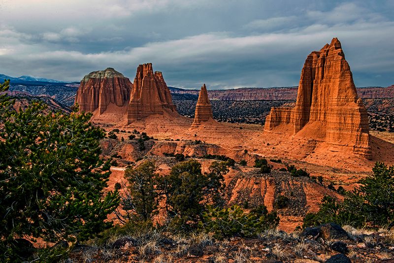 Monoliths, Upper Cathedral Valley, Capitol Reef National Monument, UT