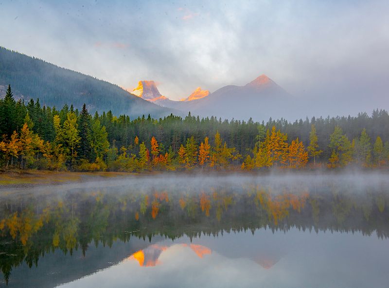 Wedge Pond fog, Kananaskis Country, Alberta, Canada