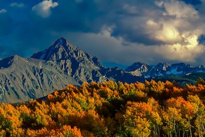Mount Sneffels and fall color, CO