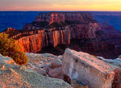 last Light at Woton's Throne, Grand Canyon National Park, AZ