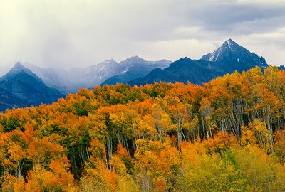 Snow squalls over Sneffels Range, CO