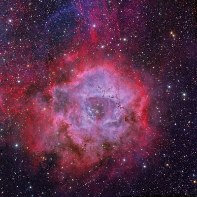 Rosette Nebula Ha OIII RGB. (nebula only)