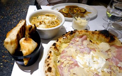 Ozio - Pizza Mortadelina, Vitello Limone, Linguine with Lemon and Bread
