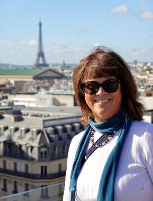 Nikki on the Galeries Lafayette Haussmann Terrace