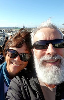 Us on the Galeries Lafayette Haussmann Terrace