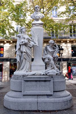 Statue of Auguste Comte - Place de la Sorbonne