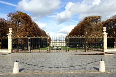 Luxembourg Garden - Gates with Manicured Trees