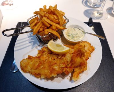 Brasserie Lazare - Fish and Chips, Tartar Sauce, French Fries