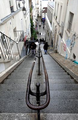 Steps up the Montmartre Hill