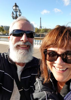 Us on the Alexander III Bridge