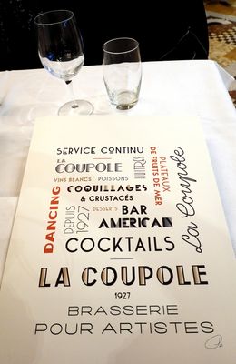 La Coupole - Menu