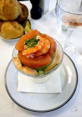 La Coupole - Shrimp Cocktail with avocado and grapefruit
