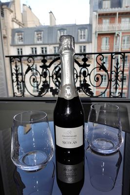 Champagne in the Hotel Room