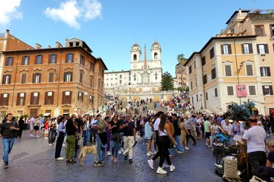 Spanish Steps with Trinità dei Monti in background, Rome