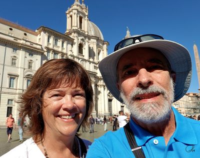 Selfie in Piazza Navona, Rome