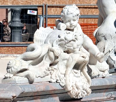 Piazza Navona - Fontana del Nettuno detail, Rome