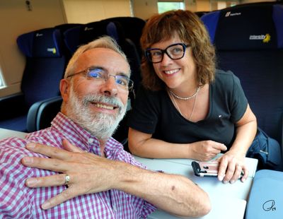 Train selfie on the way to Arezzo