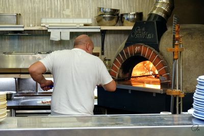 Pizza oven at Gli Ostinati e Brace, Arezzo