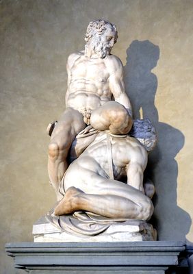 Samson slaying the Philistine, Palazzo Vecchio, Florence