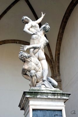 Rape of the Sabine Woman, Giambologna, Loggia dei Lanzi, Florence