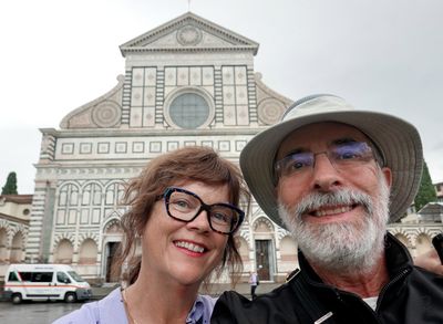 Selfie with Basilica di Santa Maria Novella, Florence