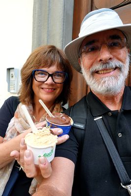 Selfie at Gelato from Vivoli, Florence
