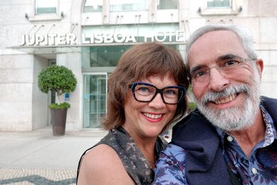 Selfie with Jupiter Lisboa Hotel, Lisbon