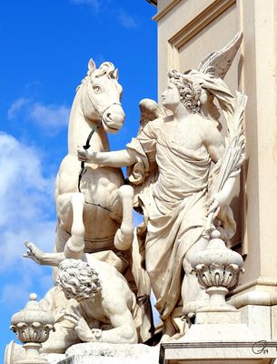 Estátua Equestre de Dom José I, detail, Praça do Comércio, Lisbon