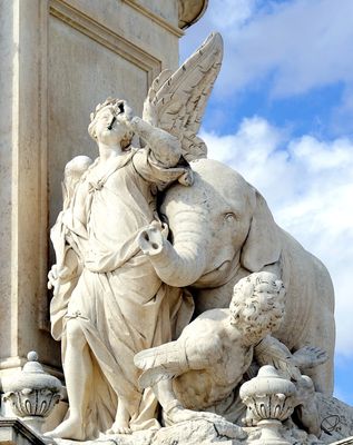 Estátua Equestre de Dom José I, detail, Praça do Comércio, Lisbon