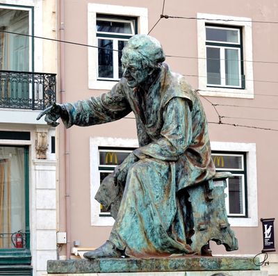 Statue of António Ribeiro, the Chiado, Chiado Square, Lisbon