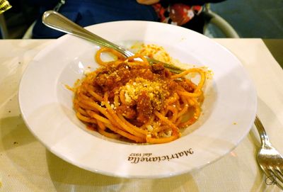 Dinner at Matricianella, Rome