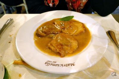 Dinner at Matricianella, Rome