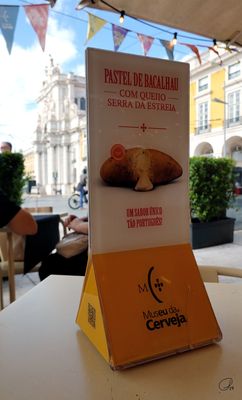 Lunch at Museu da Cerveja, Praça do Comércio, Lisbon