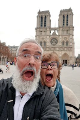 Goofy selfie, Cathdrale Notre-Dame